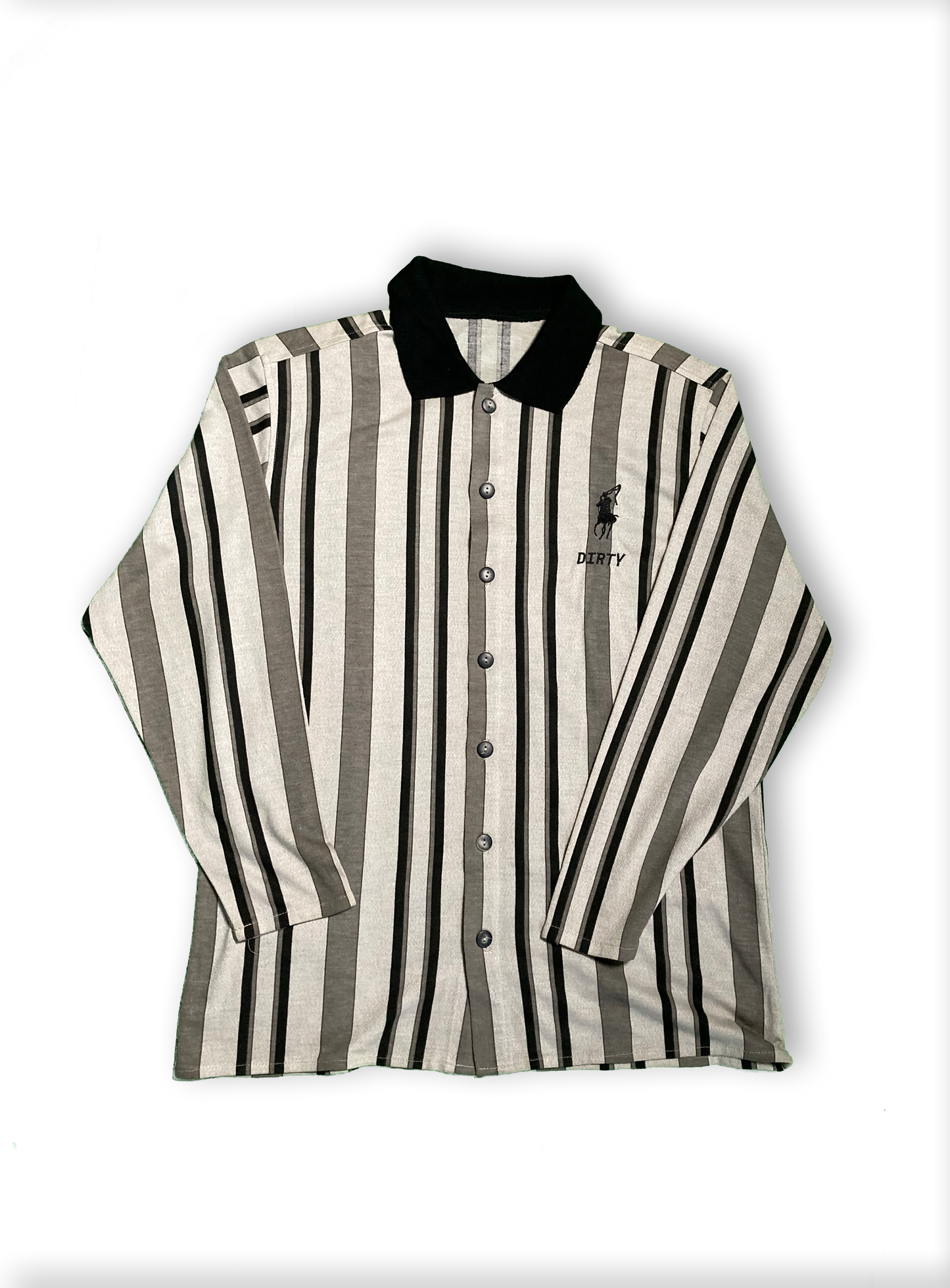 STRIPED LONGSLEEVE POLO / M / RAFA LORENZO