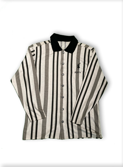 STRIPED LONGSLEEVE POLO / M / RAFA LORENZO