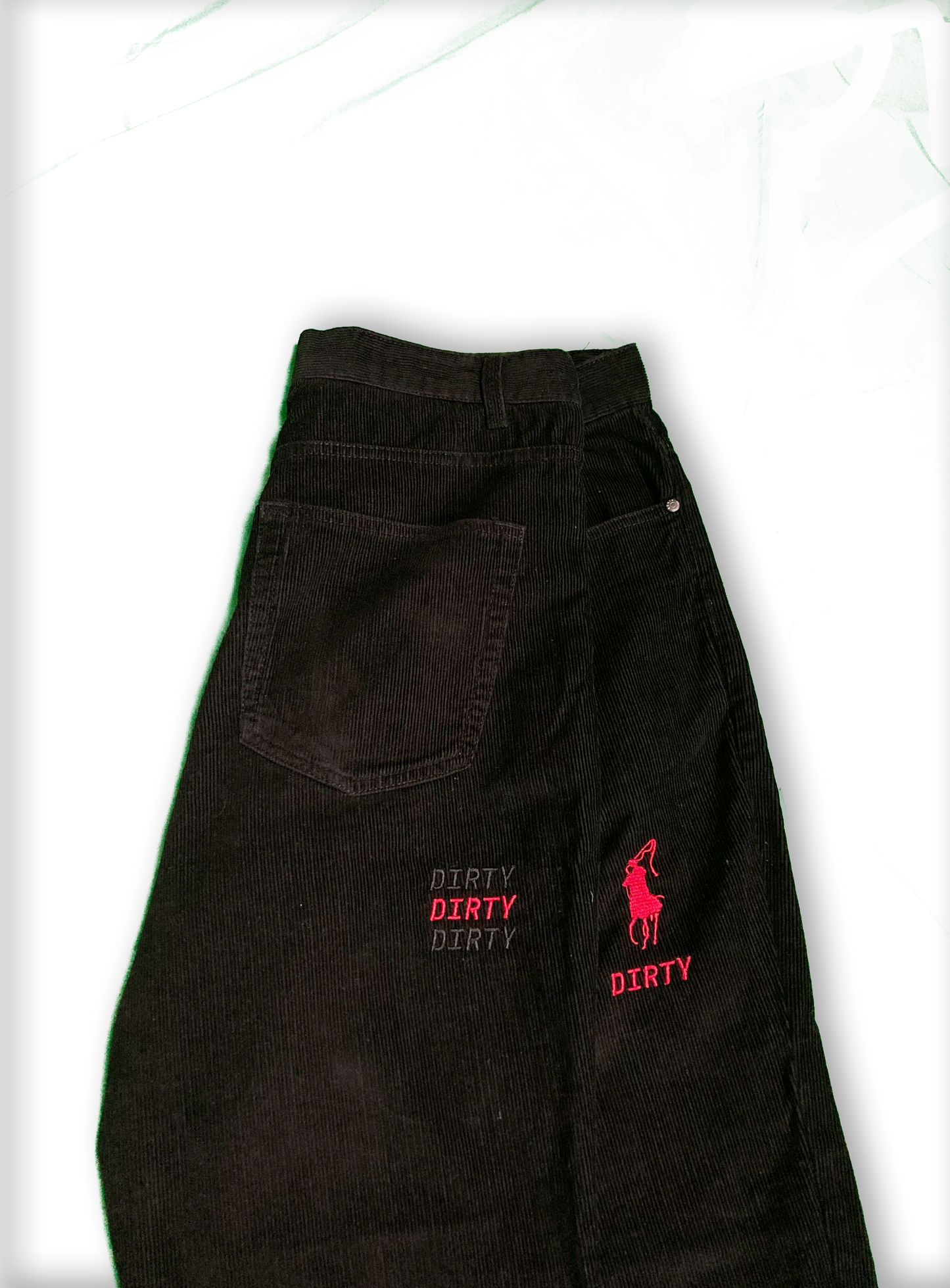 BLACK CORDUROY PANTS / 34 / RAFA LORENZO