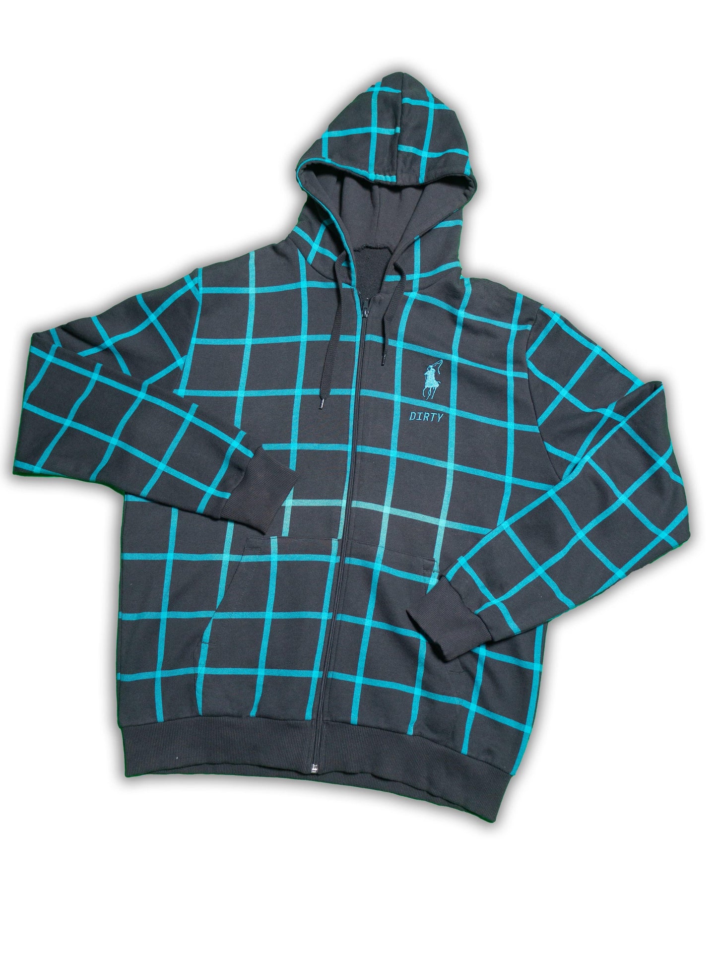 CHEQUERED ZIPPED HOODIE / XL / RAFA LORENZO